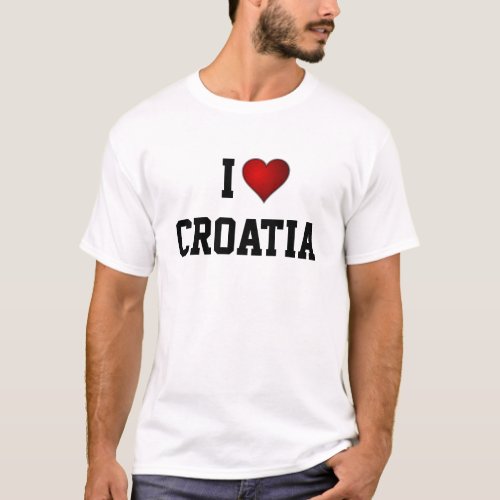 CROATIA I LOVE CROATIA t_shirt