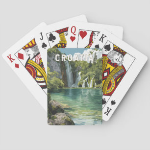 Croatia Illustration Travel Art Vintage Poker Cards