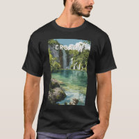 Croatia Illustration Travel Art Vintage