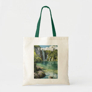 Croatia Illustration Travel Art Vintage Tote Bag