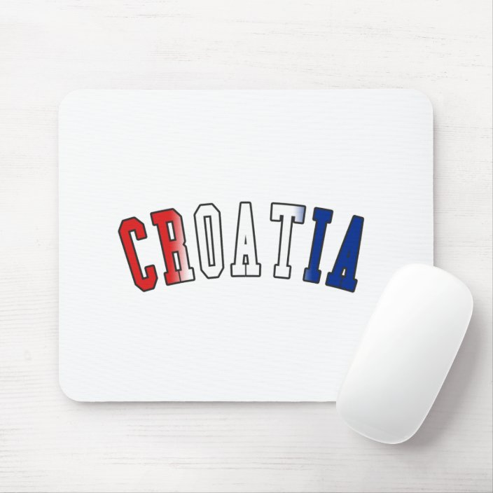 Croatia in National Flag Colors Mouse Pad
