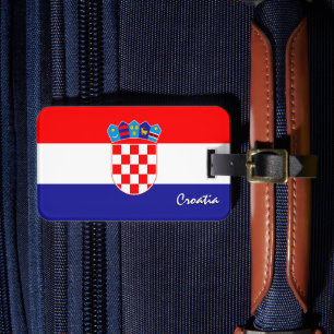 Croatia Luggage Tags, patriotic Croatian Flag Luggage Tag