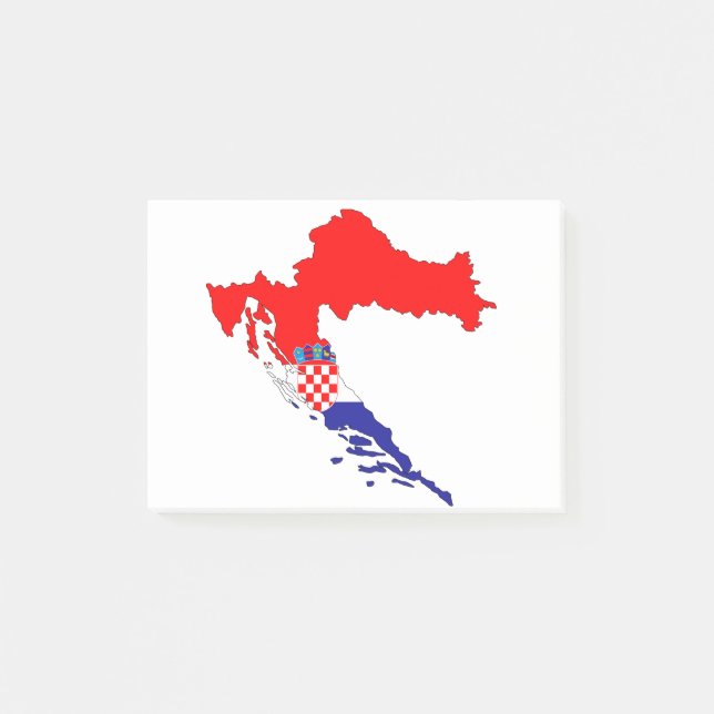 Croatia Map Country Borders Flag States Countries. Post-it Notes (Front)