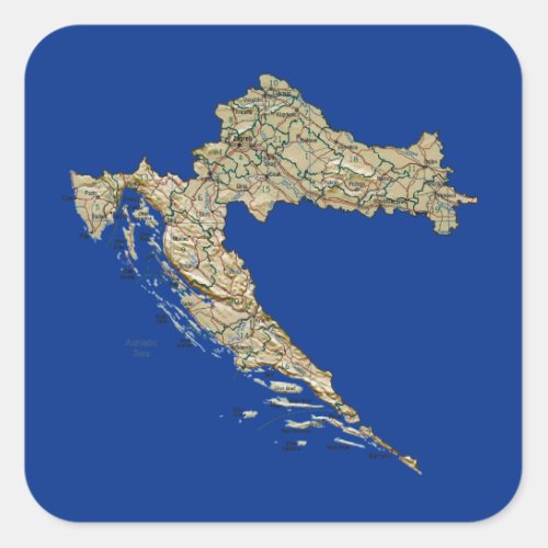 Croatia Map Sticker