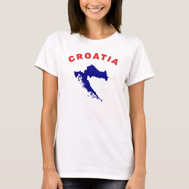 Croatia Map T-Shirt (Front)