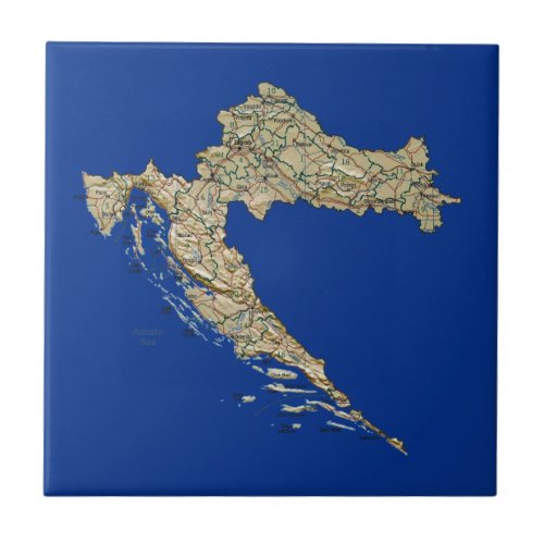 Croatia Map Tile