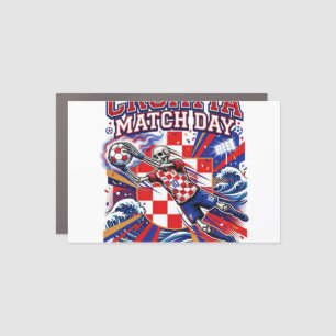 Croatia Match Day Skeleton Striker Nations High En Car Magnet