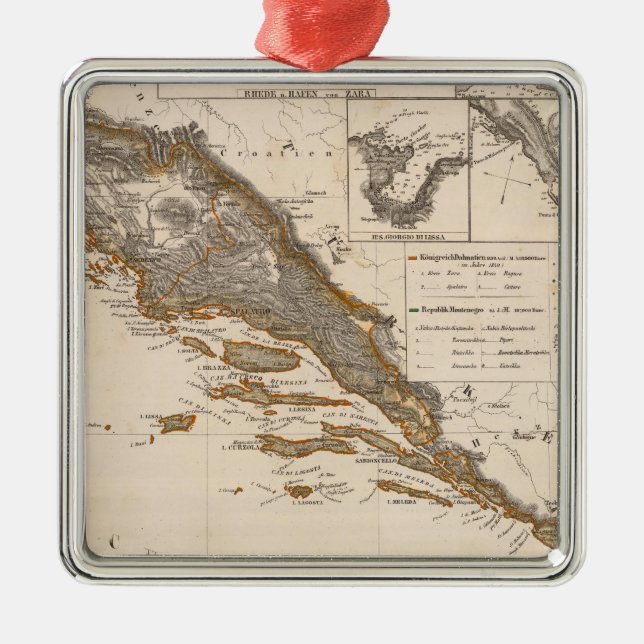 Croatia Metal Ornament (Front)