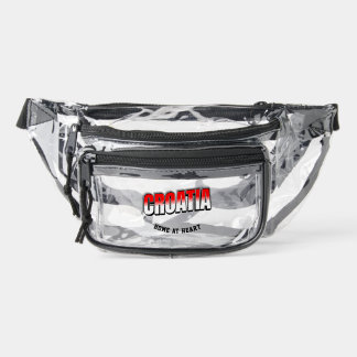 Croatia National Pride Edition Personalized Clear Fanny Pack
