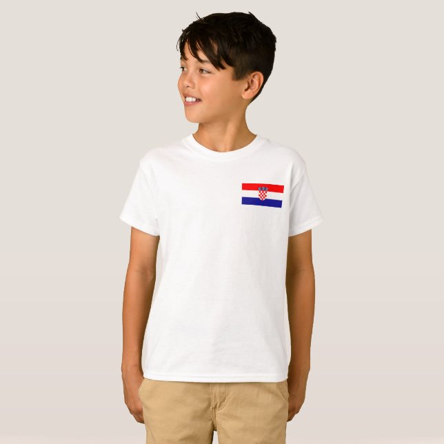 Croatia National World Flag T-Shirt (Front Full)