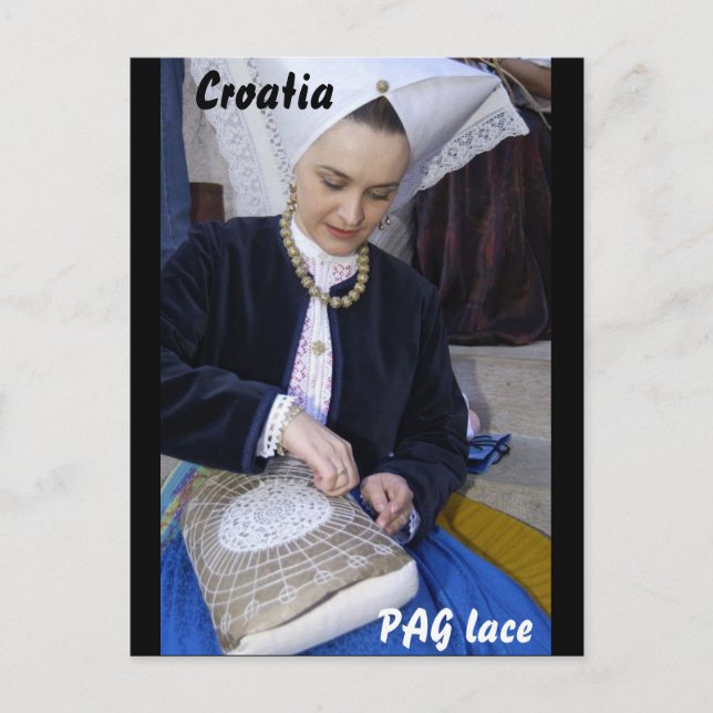 Croatia, PAG lace Postcard (Front)