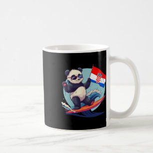 Croatia Panda Bear Surfing Croatian Roots Croatian Coffee Mug