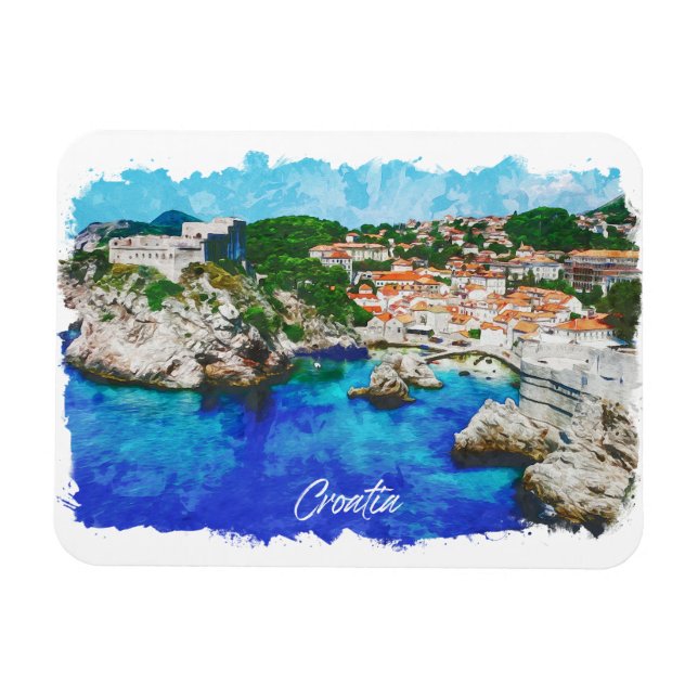 Croatia Panorama View Travel  Magnet (Horizontal)