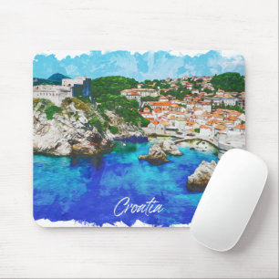 Croatia Panorama View Travel  Mouse Pad