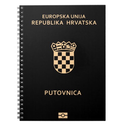 Croatia passport cover notebook