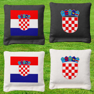 Croatia patriotic bags, Croatian Flag Cornhole Bags