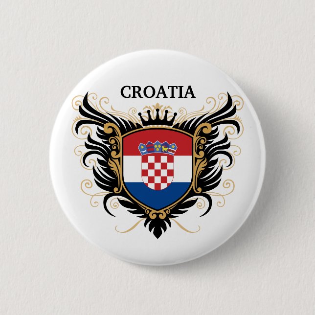 Croatia [personalize] pinback button (Front)