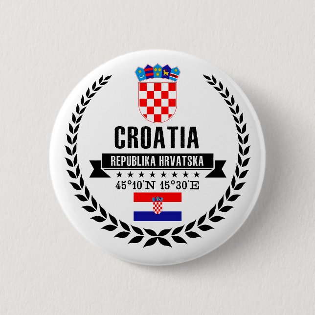 Croatia Pinback Button (Front)