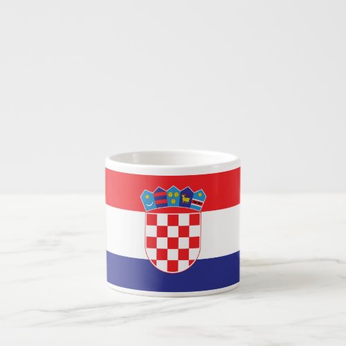 Croatia Plain Flag Espresso Cup