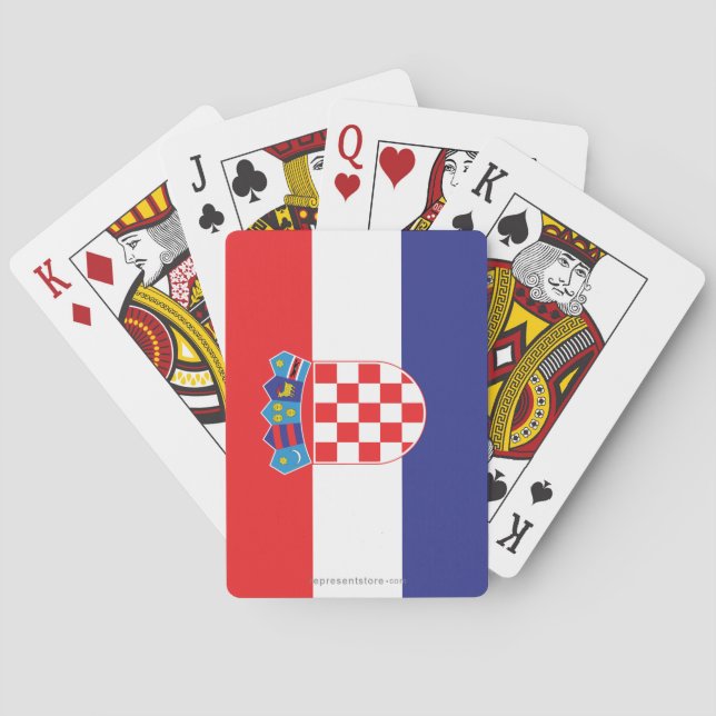 Croatia Plain Flag Poker Cards (Back)