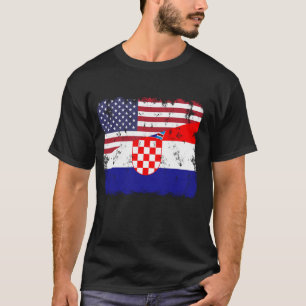Croatia Pride Croatian American Flag Roots Heritag T-Shirt