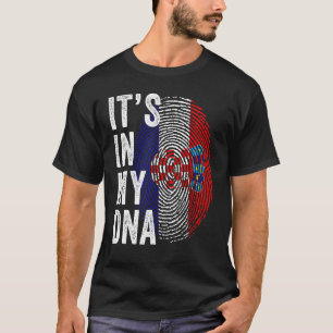 Croatia Pride It's In My DNA Cute Croatian Fingerp T-Shirt