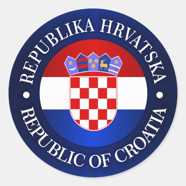 Croatia (rd) classic round sticker (Front)