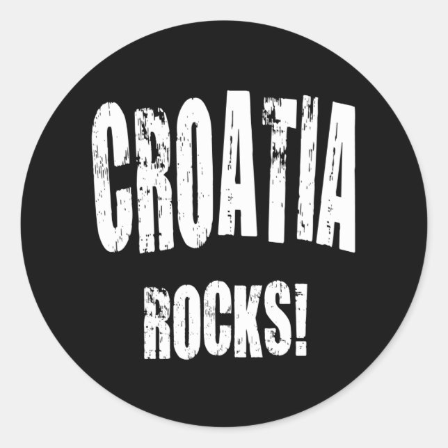 Croatia Rocks! Classic Round Sticker (Front)