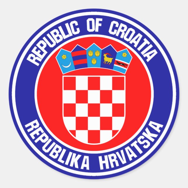 Croatia Round Emblem Classic Round Sticker (Front)
