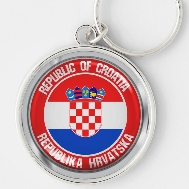 Croatia Round Emblem Keychain (Front)