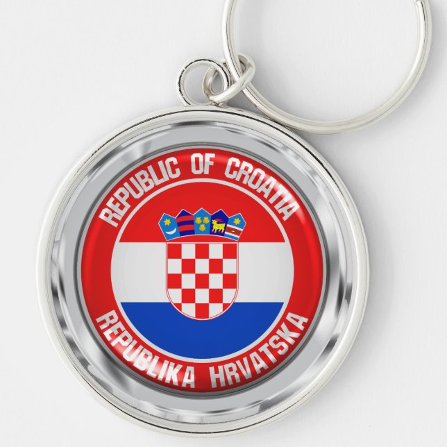 Croatia Round Emblem Keychain (Front)