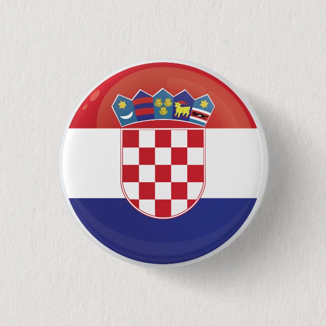 Croatia  Round Icon Flag Button (Front)