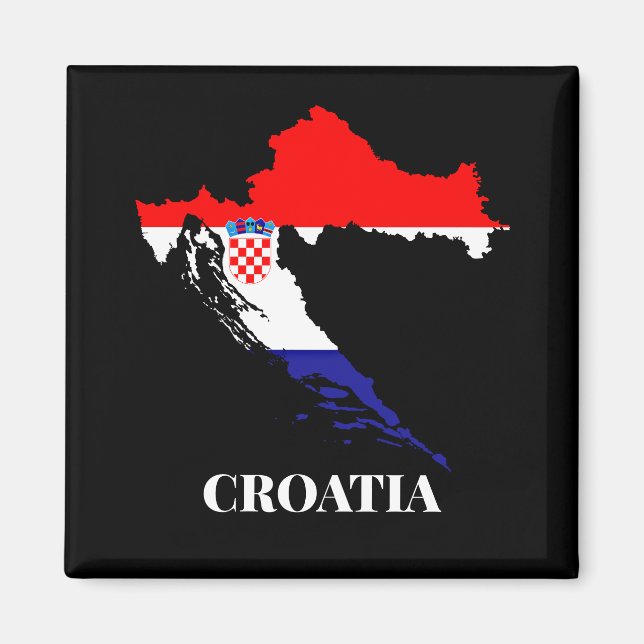 Croatia silhouette magnet (Front)