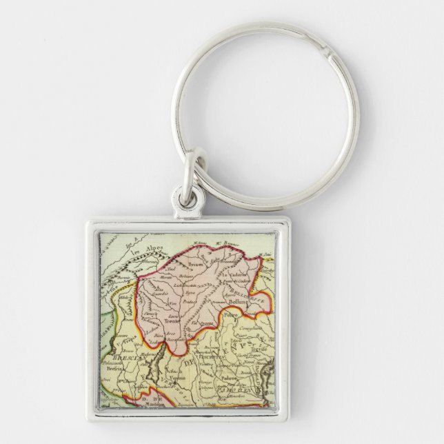 Croatia, Slovenia, Italy Keychain (Front)