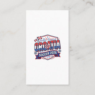 Croatia Soccer 2026 Soccer Bold Country Typography Business Card