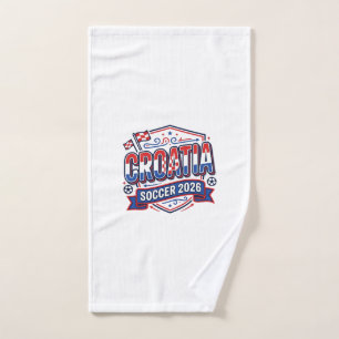 Croatia Soccer 2026 Soccer Bold Country Typography Hand Towel