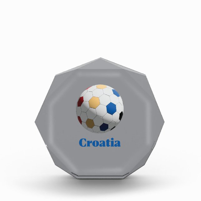 Croatia Soccer Acrylic Award (Front)