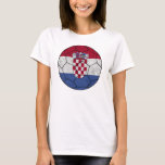 Croatia Soccer Ball Ladies Baby Doll T-shirt at Zazzle