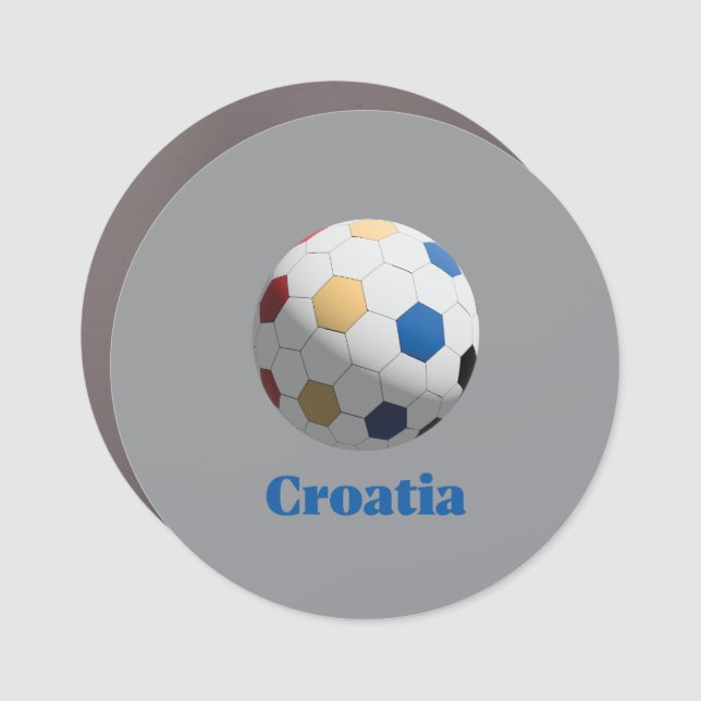Croatia Soccer Car Magnet (Front)