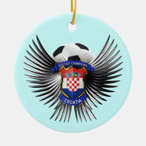 Croatia Soccer Champions Ceramic Ornament