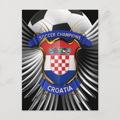 Croatia Soccer Champions Postcard