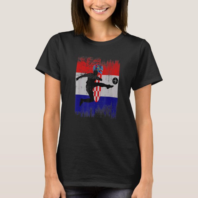 Croatia Soccer Croats Football Croatian T-Shirt (Front)