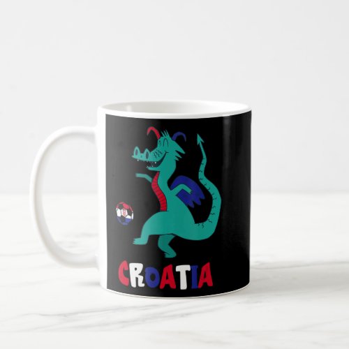 Croatia Soccer Dragon National Sports Event Croati Coffee Mug