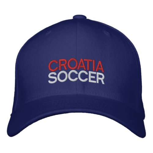 CROATIA SOCCER EMBROIDERED BASEBALL CAP
