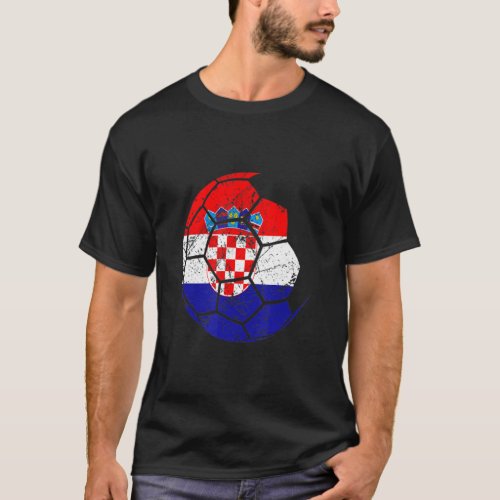 Croatia Soccer National Team Support The Team Flag T_Shirt