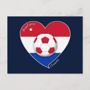 "CROATIA" Soccer Team 2014. Croatian football Postcard