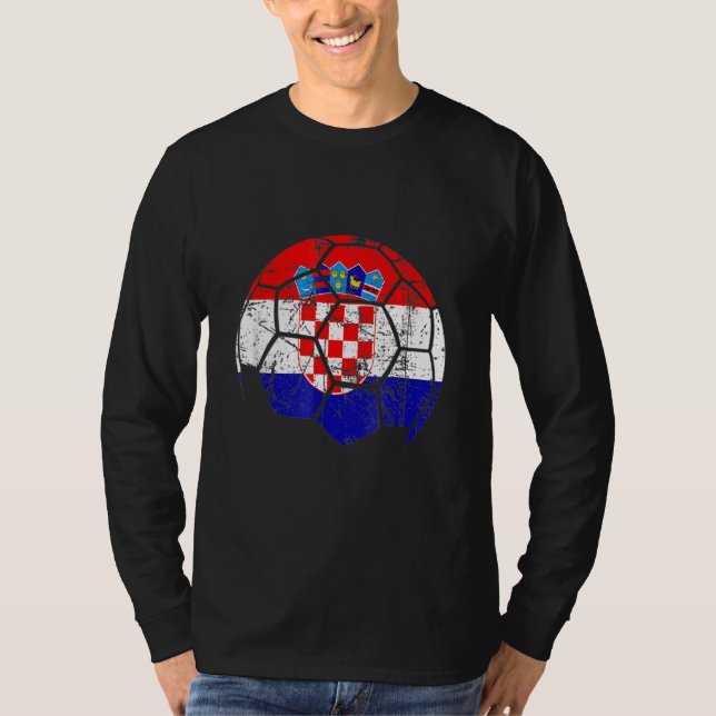 Croatia Soccer Team Support The   Croatia Flag Foo T-Shirt (Front)