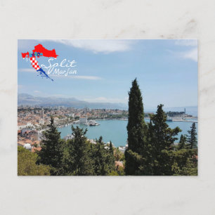 Croatia Split Marjan Adriatic Sea Postcard