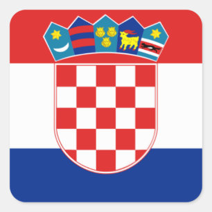 croatia square sticker