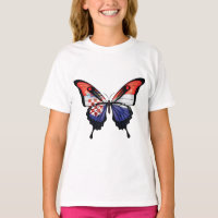 Croatia Swallowtail Butterfly Flag Sticker